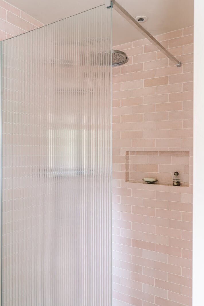 A Beautiful Renovated Country House in England 16 pink shower tiles