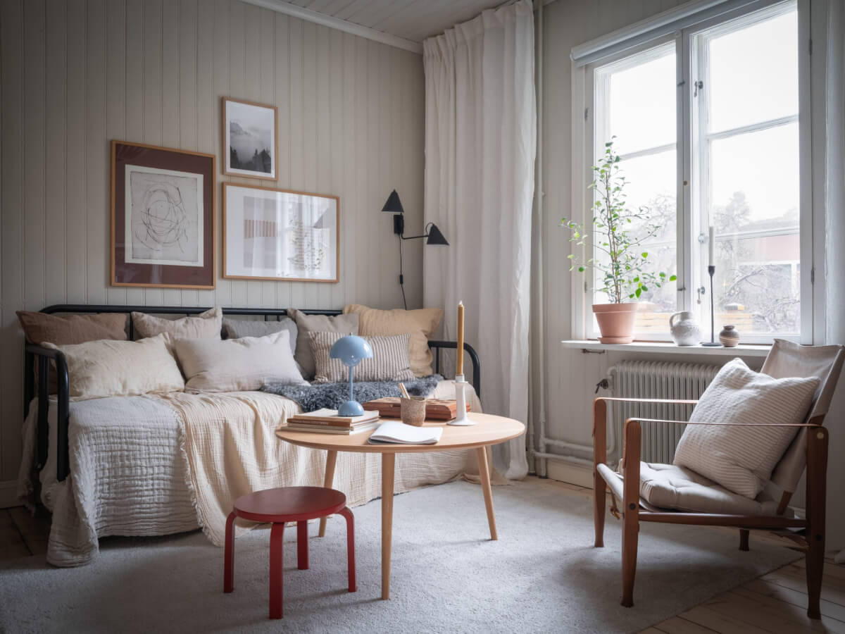 A Carefully Renovated Family Home in Sweden 20 scandi living room