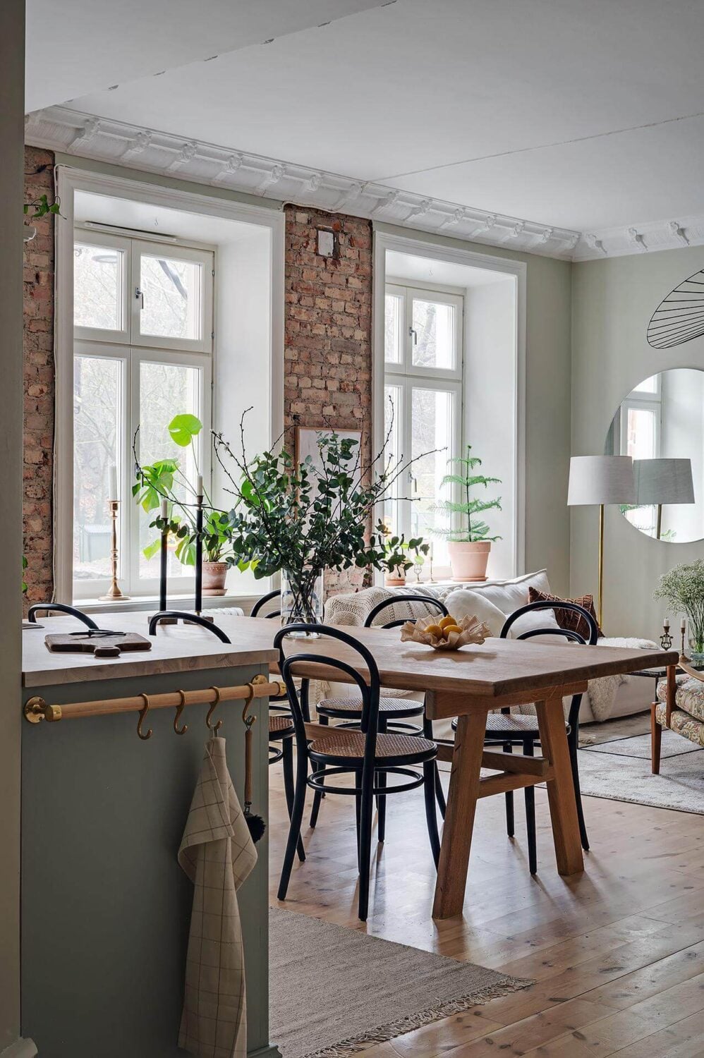 A Swedish Apartment with an Open Living Space and Period Features 17 scandi living space historic apartment