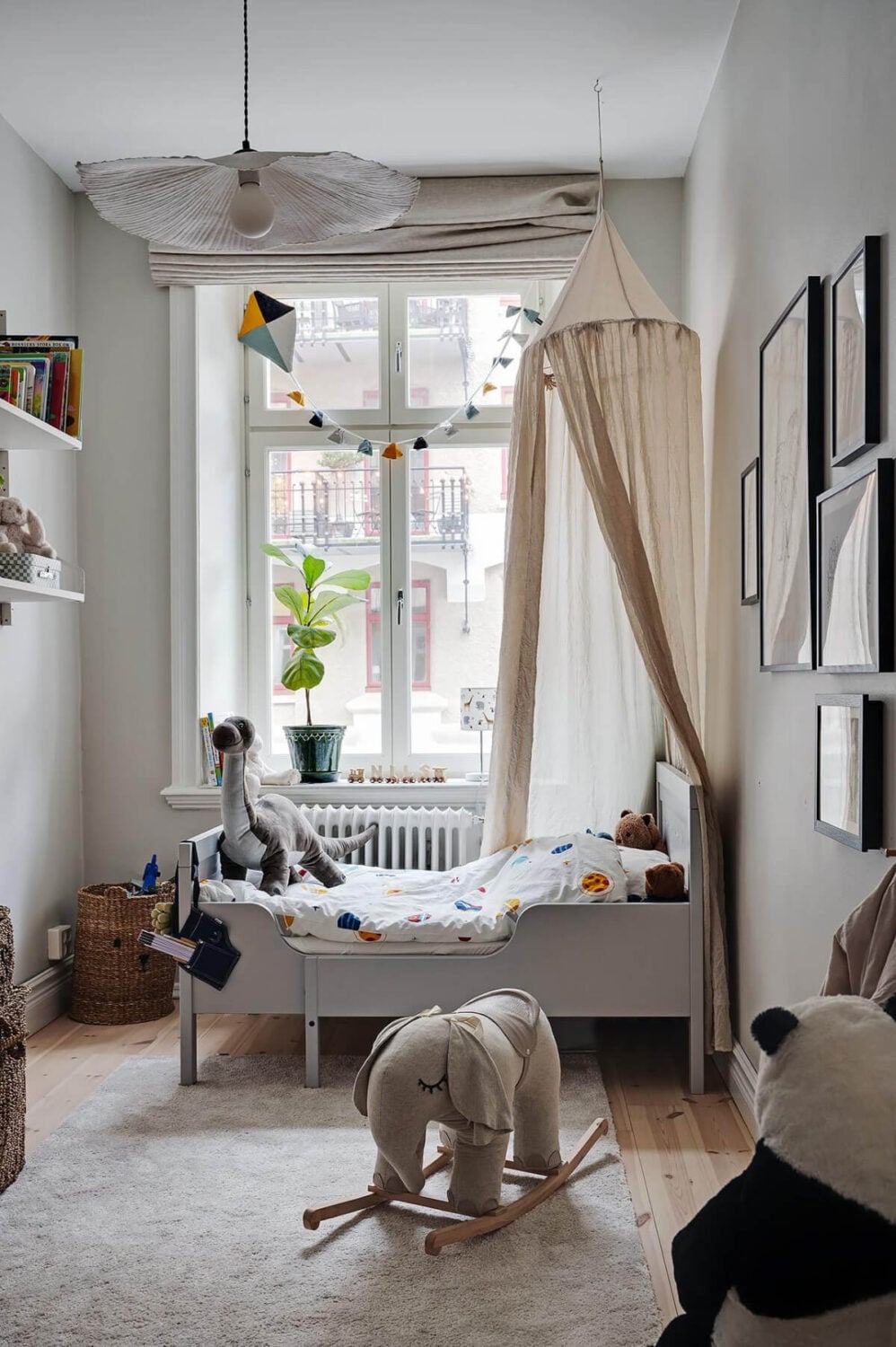 A Swedish Apartment with an Open Living Space and Period Features 26 small serene kids bedroom