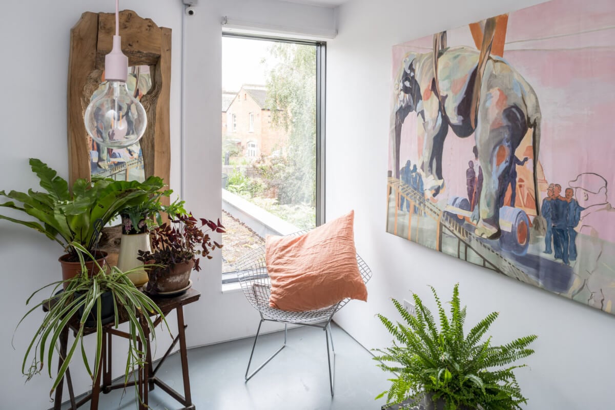 A Unique House in London with Plant-Filled Interiors and a Lush Garden 22 small sitting room