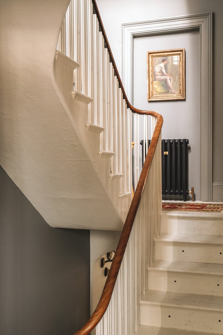 A Renovated Georgian Townhouse with a Stunning Kitchen Extension 37 staircase
