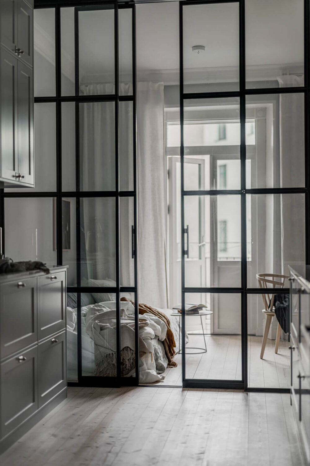Period Features and Contemporary Solutions in Gothenburg 19 steel framed glass doors