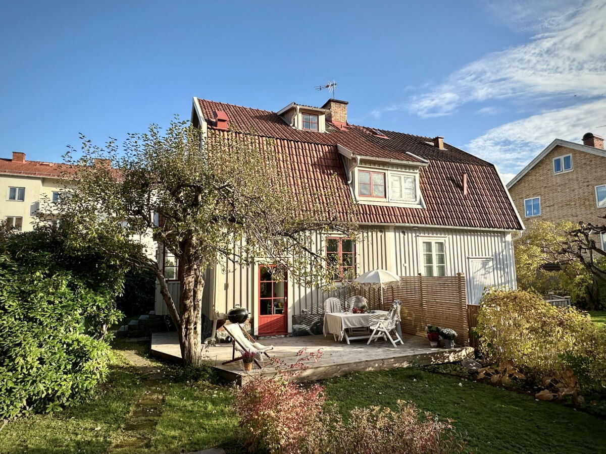 A Carefully Renovated Family Home in Sweden 37 swedish semi-detached house with wooden terrace