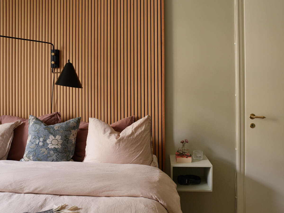 A Charming Two-Bedroom Corner Apartment in a 1940s Building 17 tiny floating nightstand