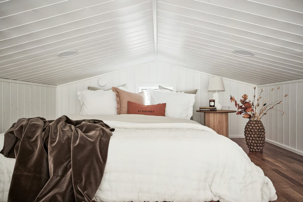 A Charming Tiny House in Sweden with a Private Terrace 13 tiny house loft bed