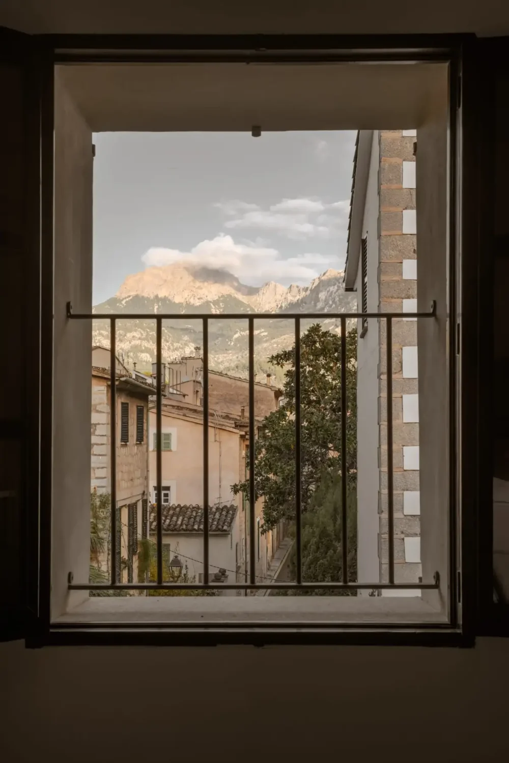 Old-World Craftsmanship and Contemporary Elegance in a Mallorcan Townhouse 12 view from townhouse mallorca