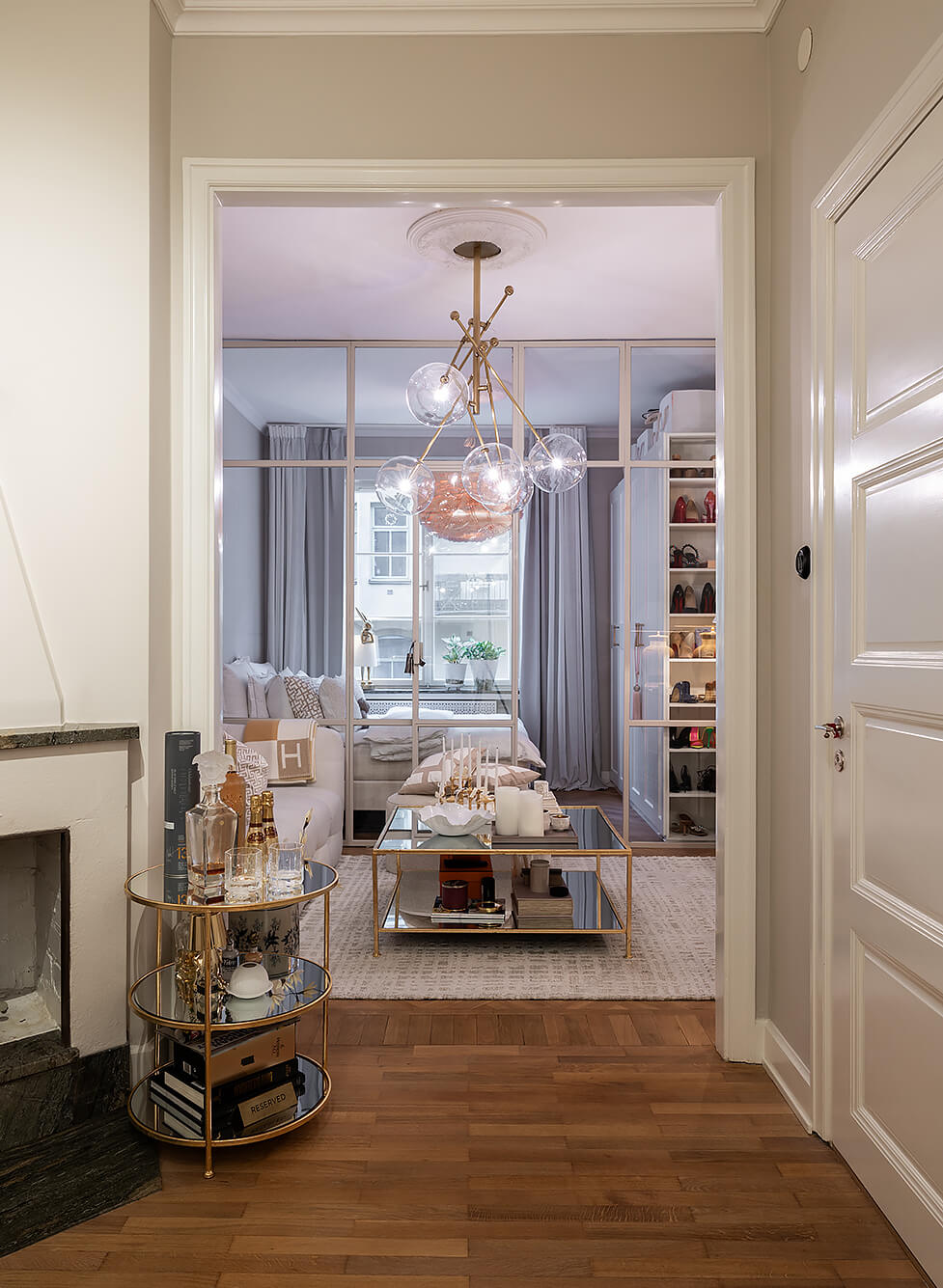 A Tiny and Luxurious Apartment in Stockholm 4 view into small luxurious apartment