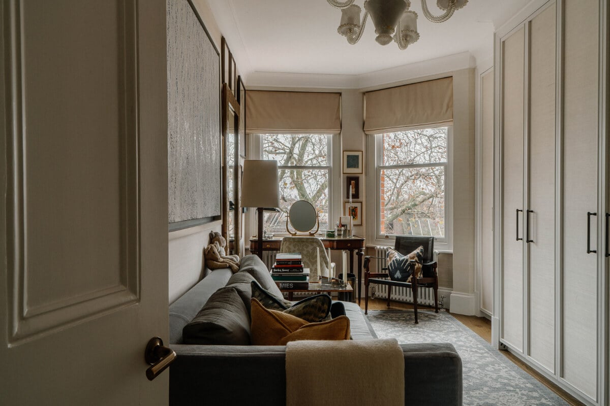 A Cozy Art-Filled Attic Apartment in London 18 wardrobe room