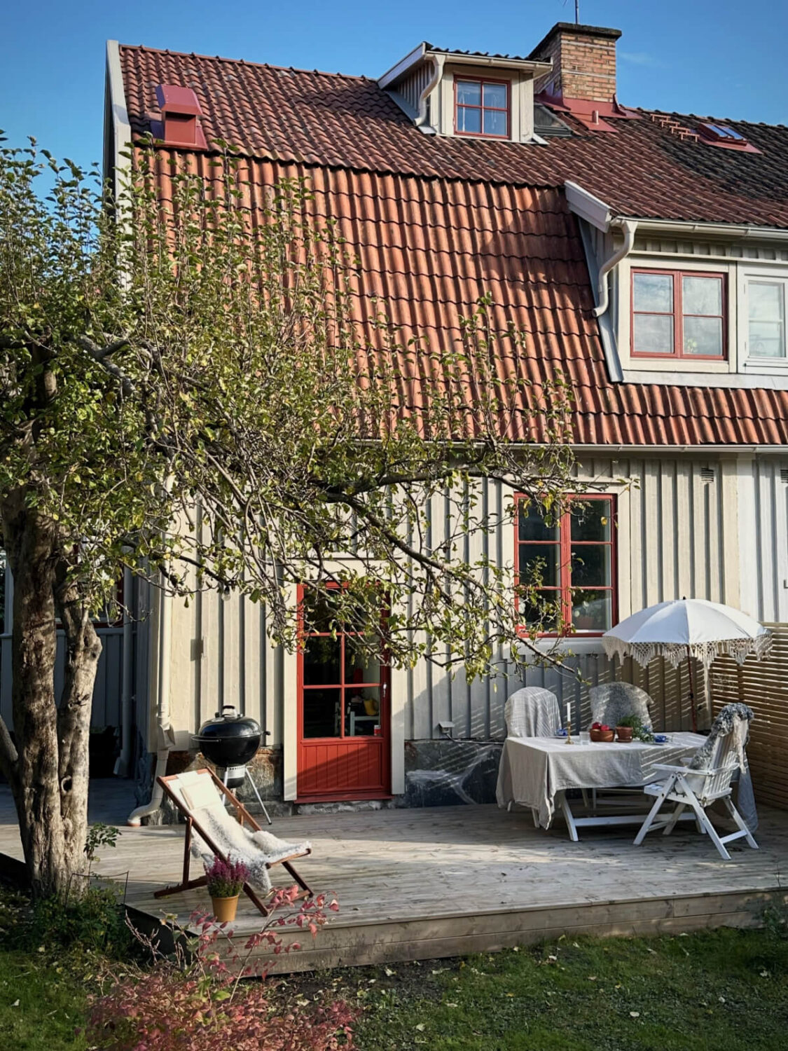 A Carefully Renovated Family Home in Sweden 36 wooden terrace A Carefully Renovated Family Home in Sweden