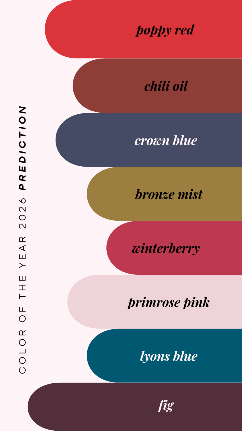 The 2026 Color of the Year (with Color Palettes & Inspiration) 43 2026 color of th eyear and palettes nordroom The 2026 Color of the Year (with Color Palettes & Inspiration)