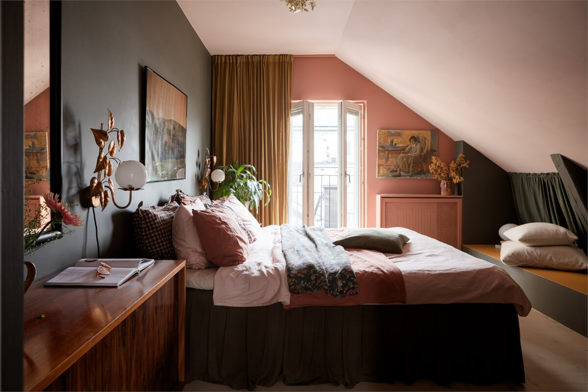Best of 2025: Bedrooms 53 attic bedroom pink and gray walls