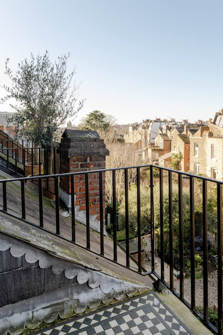 A Light Duplex Apartment in an Arts and Crafts Building 11 balcony view