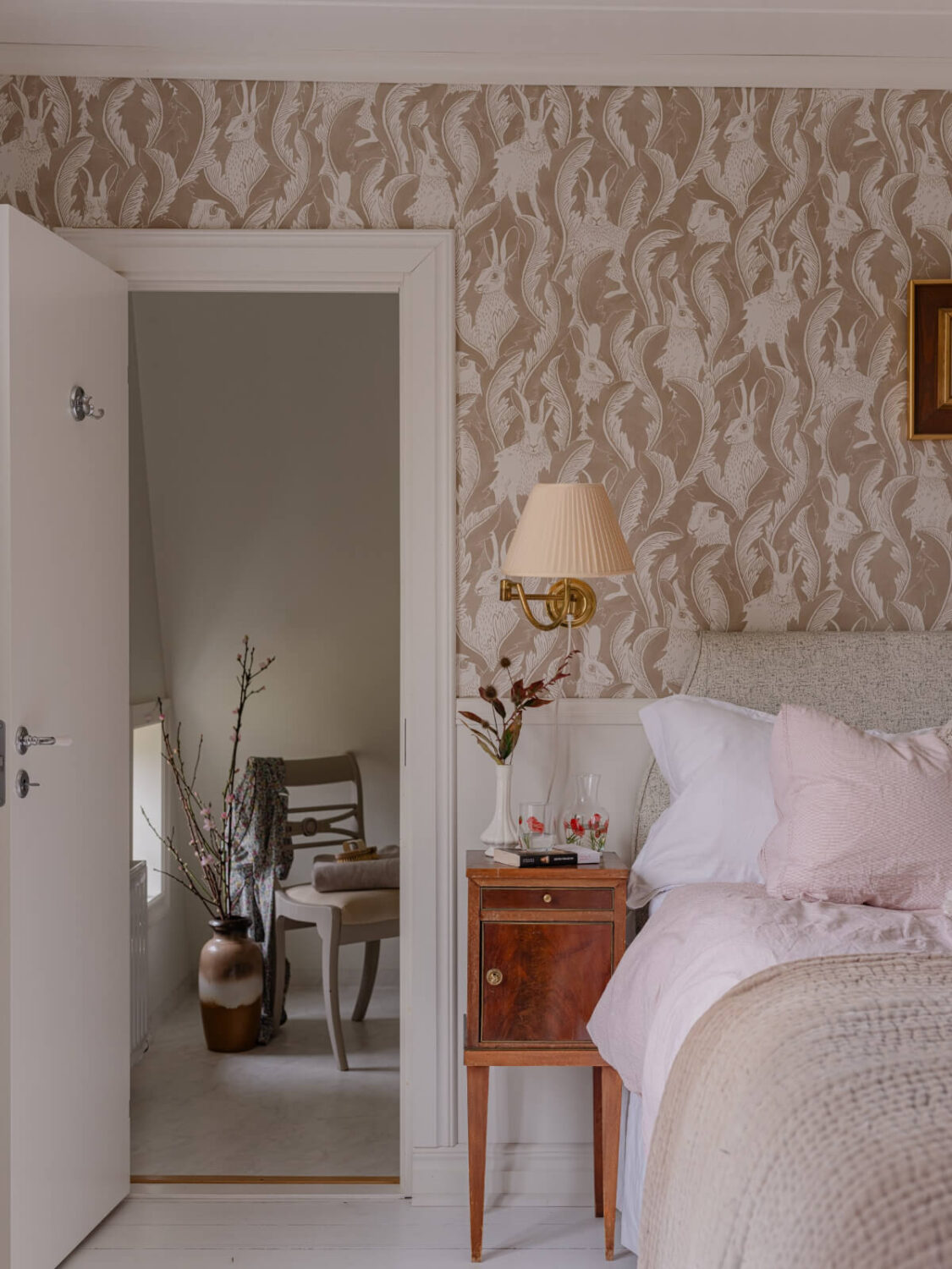 A Romantic Countryside Villa North of Stockholm 28 bedroom antique nightstand