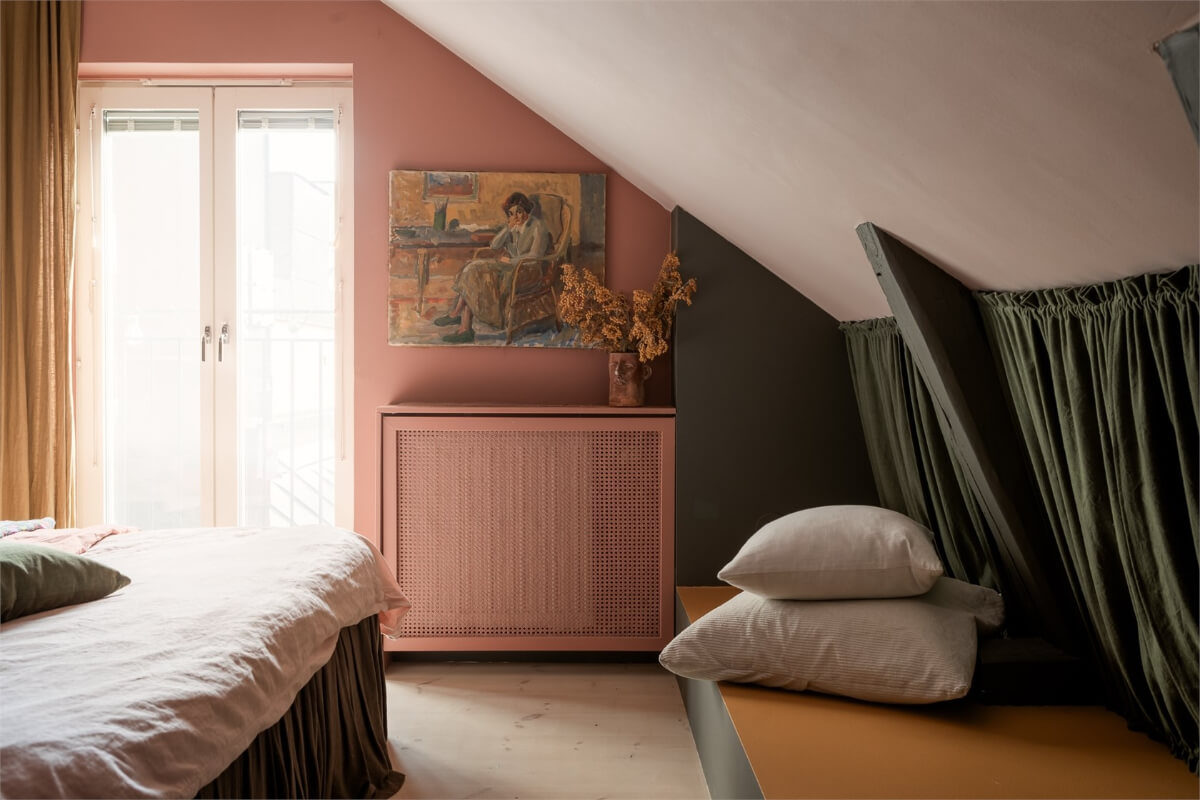 A Colorful Family Attic Apartment in Stockholm 25 bedroom detail