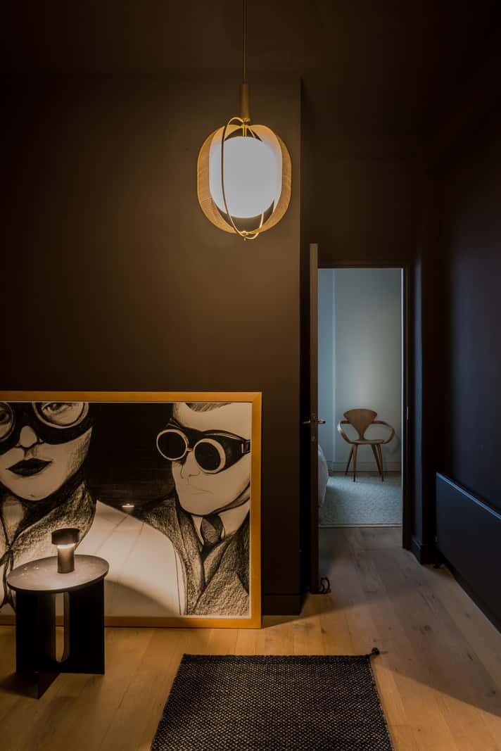 Soft-Colored Contemporary Interiors in a Warehouse Apartment 17 black hall
