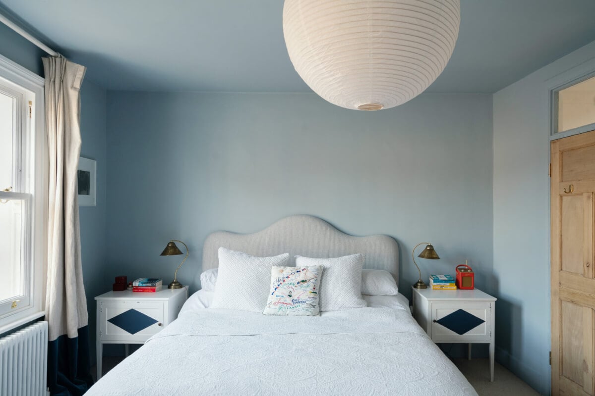 A Bright Victorian House with Plaster Walls and Blue Rooms 14 blue bedroom