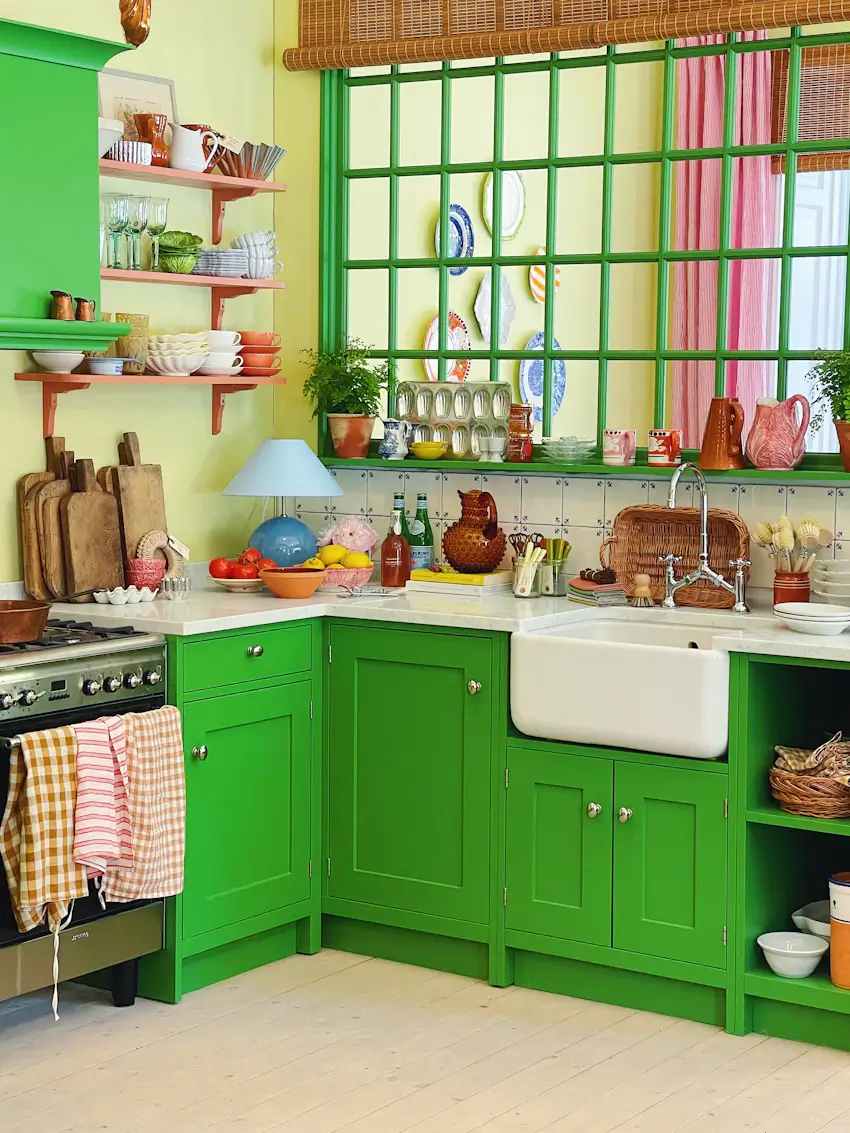 The 2026 Color of the Year (with Color Palettes & Inspiration) 18 bold green kitchen butler sink