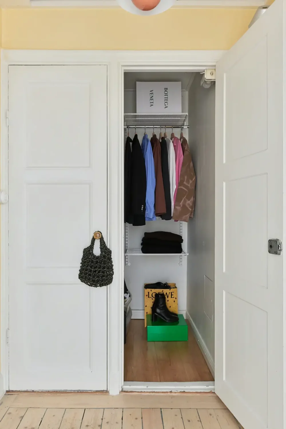 A Colorful Studio Apartment in Stockholm 13 built in wardrobes A Colorful Studio Apartment in Stockholm