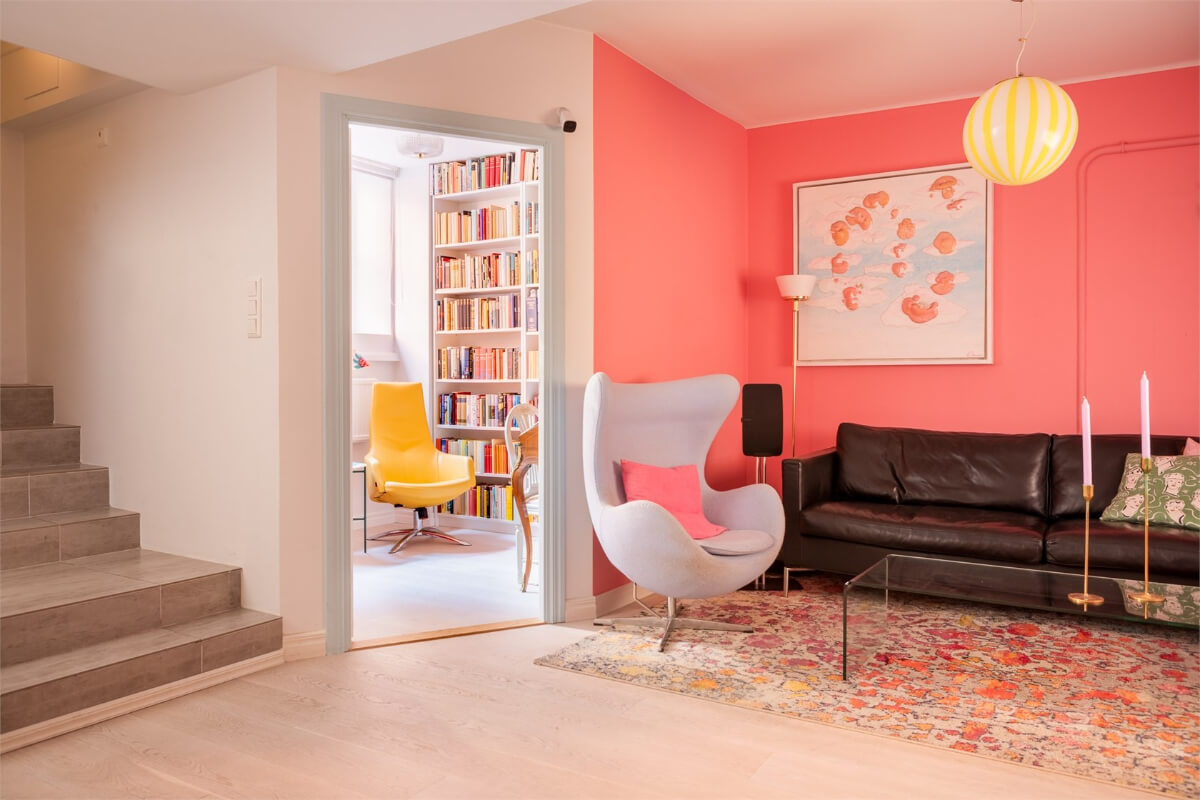 A Colorful Basement Duplex Apartment in Stockholm 6 colorful basement apartment