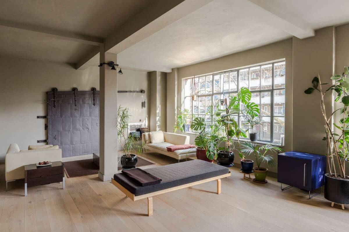 Soft-Colored Contemporary Interiors in a Warehouse Apartment 4 contemporary design living room warehouse conversion