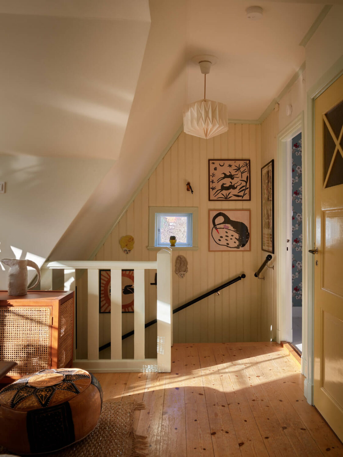Colorful Interiors in a Wonderful Early 20th Century Swedish Villa 44 first floor landing