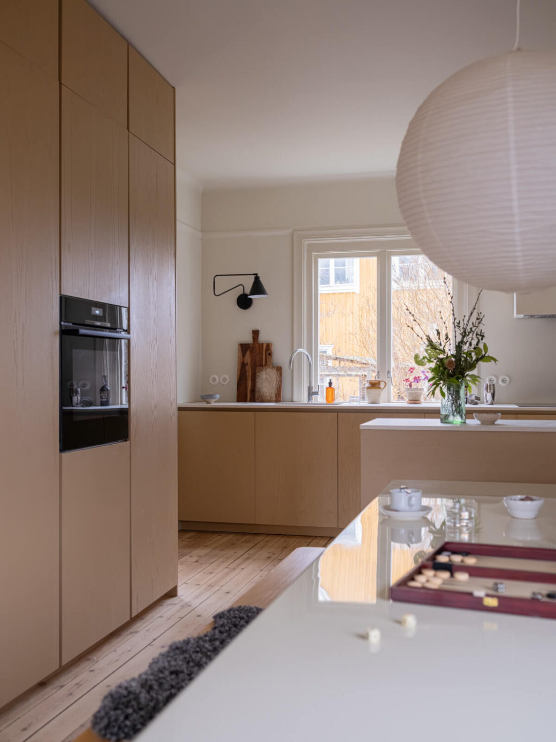 A 1920s Villa Pairs Modern Design and Period Features 8 floor to ceiling kitchen cabinets