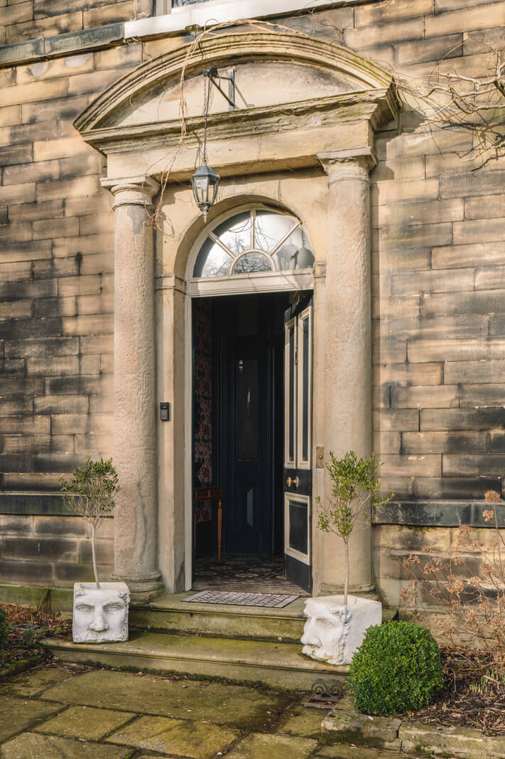Colorful Rooms in a Regency Manor House in Yorkshire 30 front door entrance
