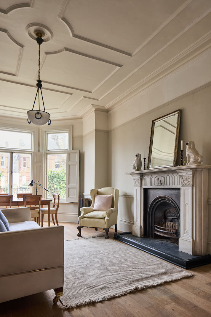 Grand Proportions and Period Details in a Victorian Villa 2 grand proportions living room with fireplace