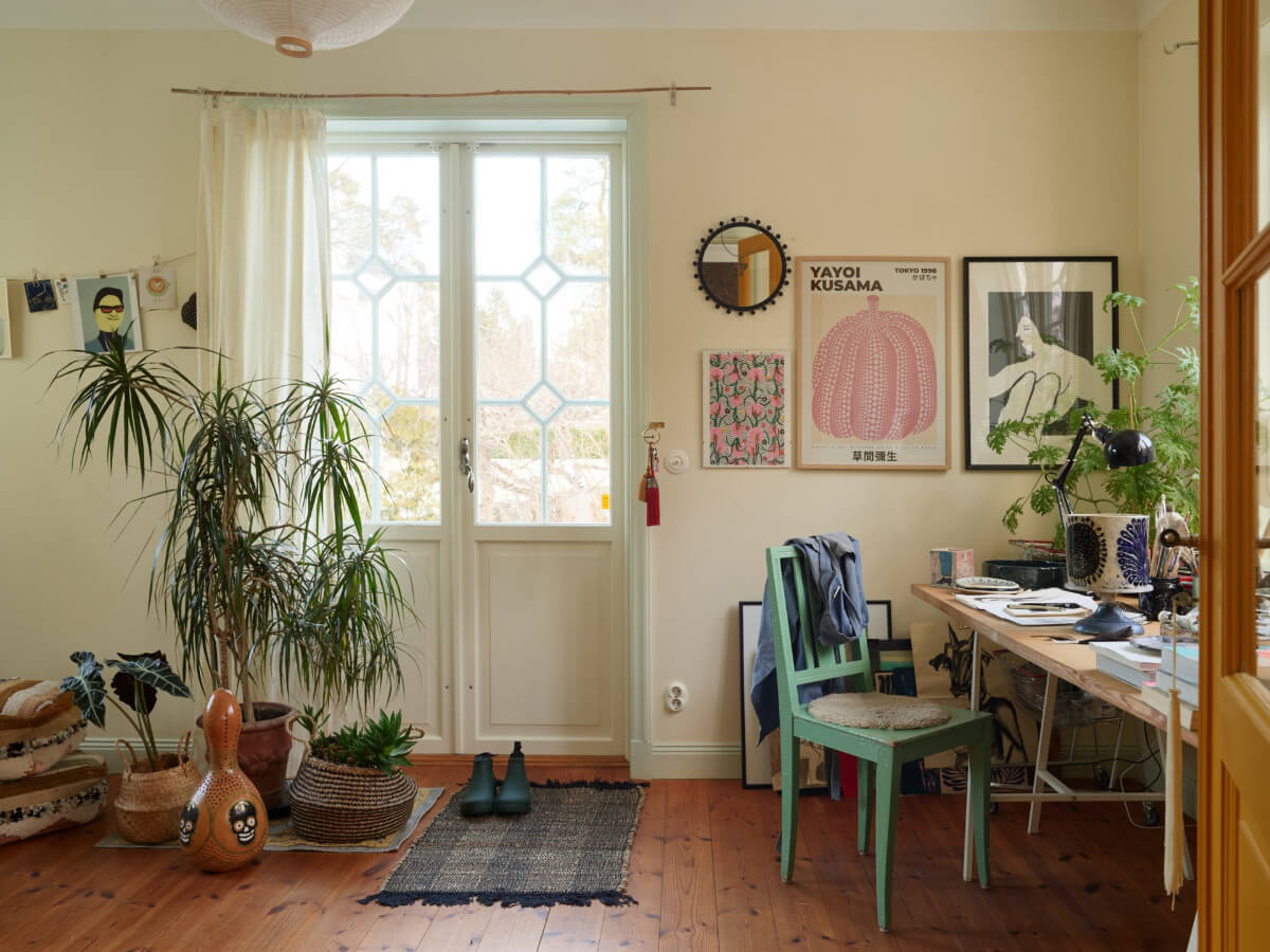 Colorful Interiors in a Wonderful Early 20th Century Swedish Villa 19 home office gallery