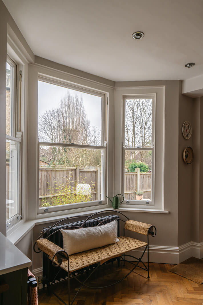 A Charming Garden Apartment in a Victorian House 9 kitchen bay window