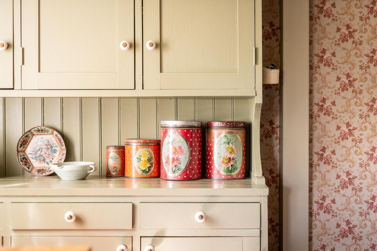 A Beautiful Historic Swedish Country House with Wallpapers 10 kitchen detail