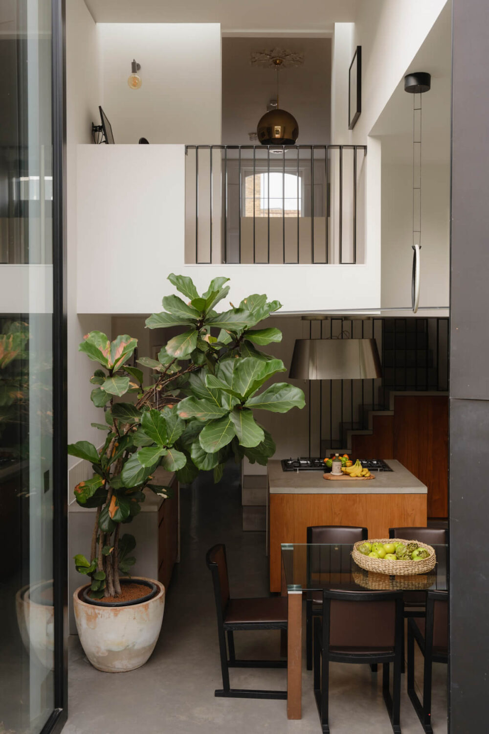 Five-Meter Glazed Garden Doors in an Expanded London Home 6 kitchen high ceiling