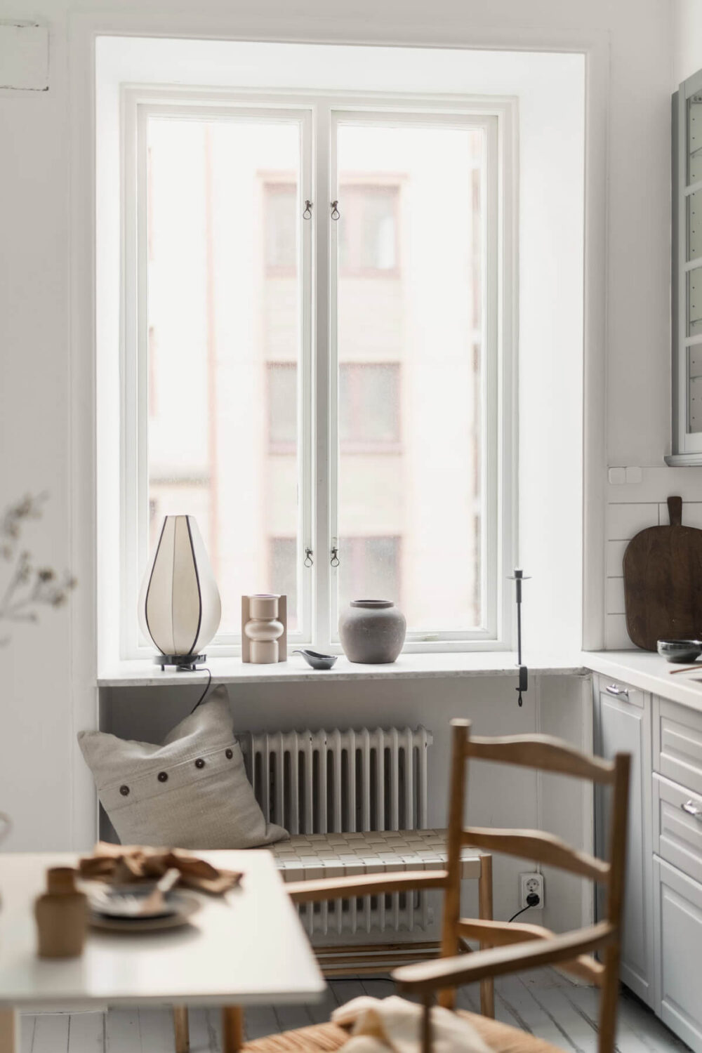 A Light Swedish Studio in an Early 20th Century Building 17 kitchen window