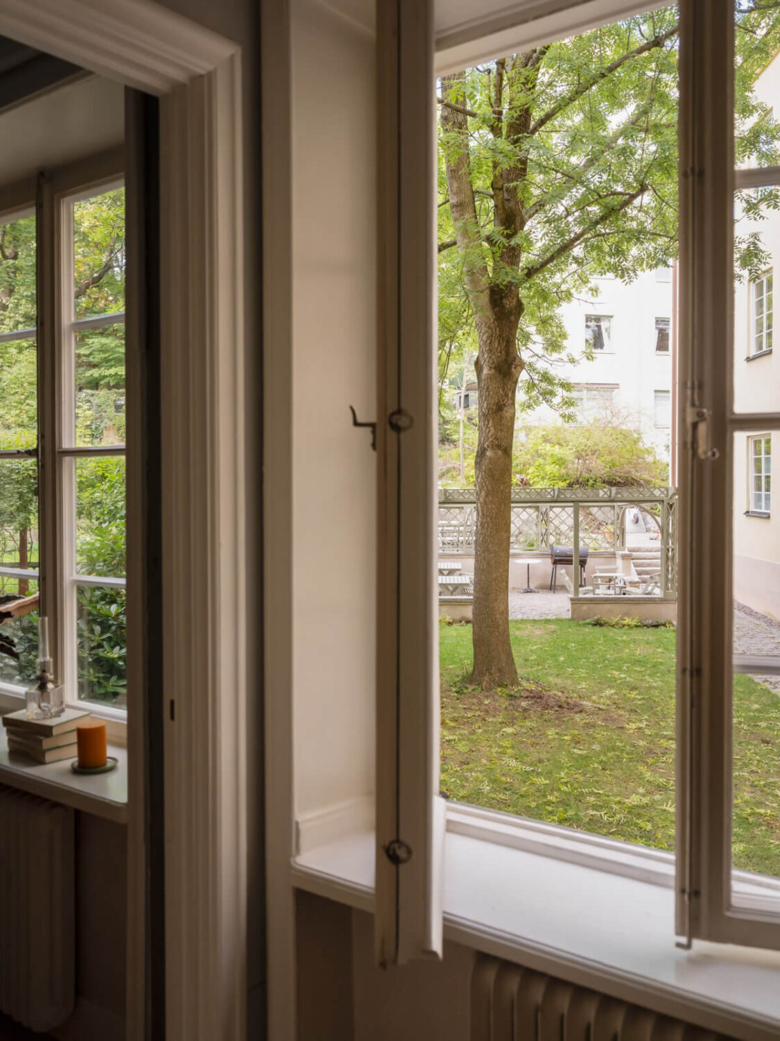A Charming One-Bedroom Apartment in a 1920s Building 17 kitchen window courtyard
