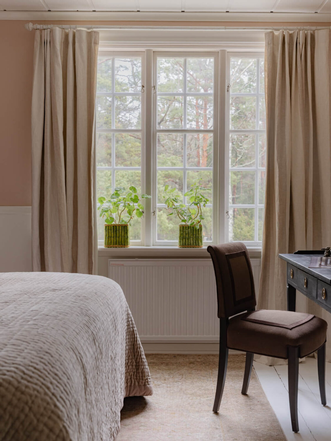A Romantic Countryside Villa North of Stockholm 23 large bedroom window