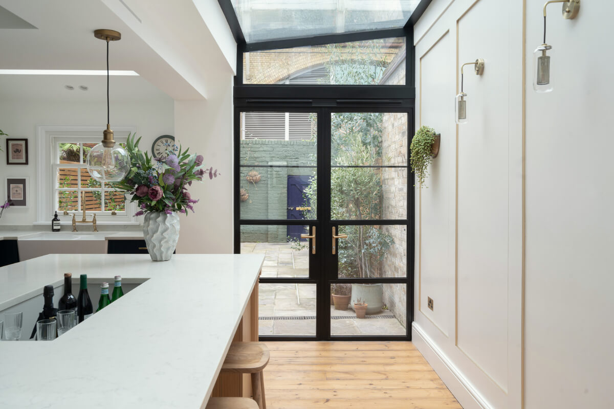A Renovated Georgian House with an Extended Kitchen 10 large skylight extension