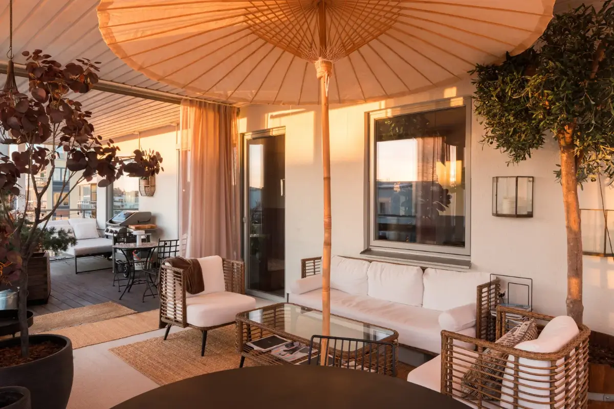 A Top Floor Swedish Apartment with a Huge Balcony 22 large terrace
