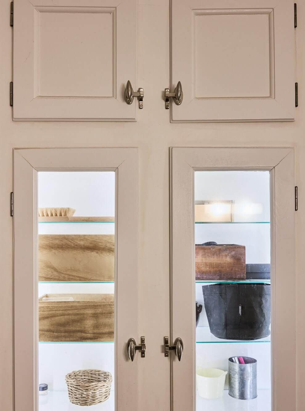 A Charming Apartment with Period Details in Malmö 19 lighted built-in bathroom cabinet