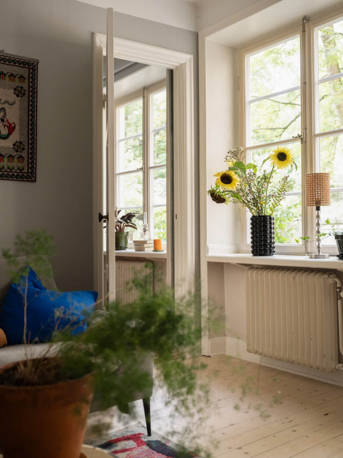 A Charming One-Bedroom Apartment in a 1920s Building 7 living room detail