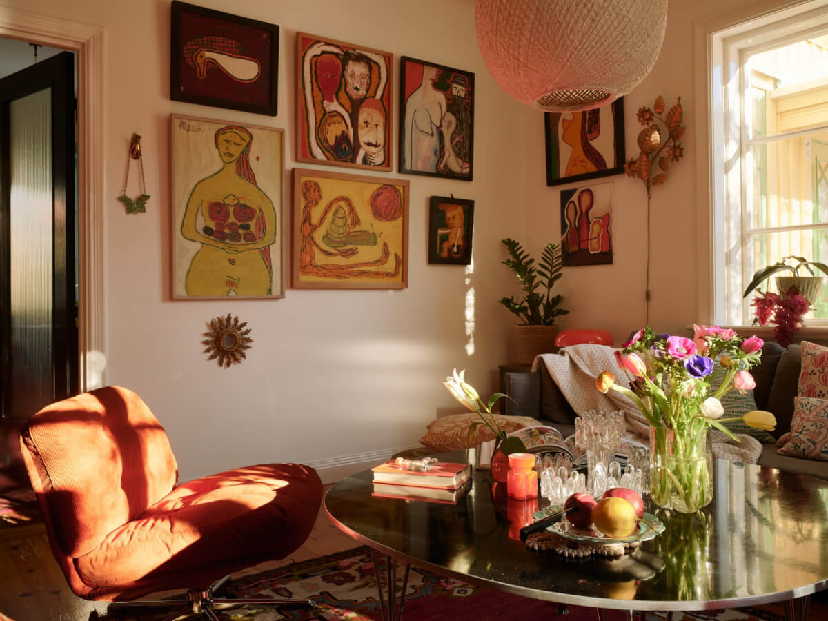Colorful Interiors in a Wonderful Early 20th Century Swedish Villa 15 living room detail