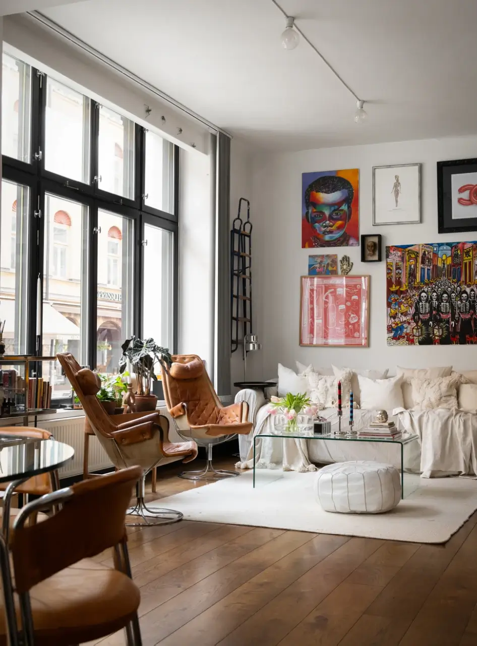 living room warm wooden floor