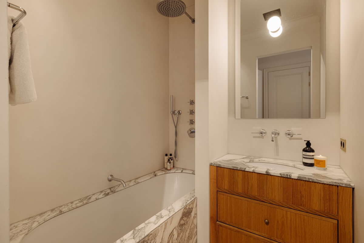 A Luxurious Apartment in Amsterdam with a Lovely Master Suite 19 marble bathroom