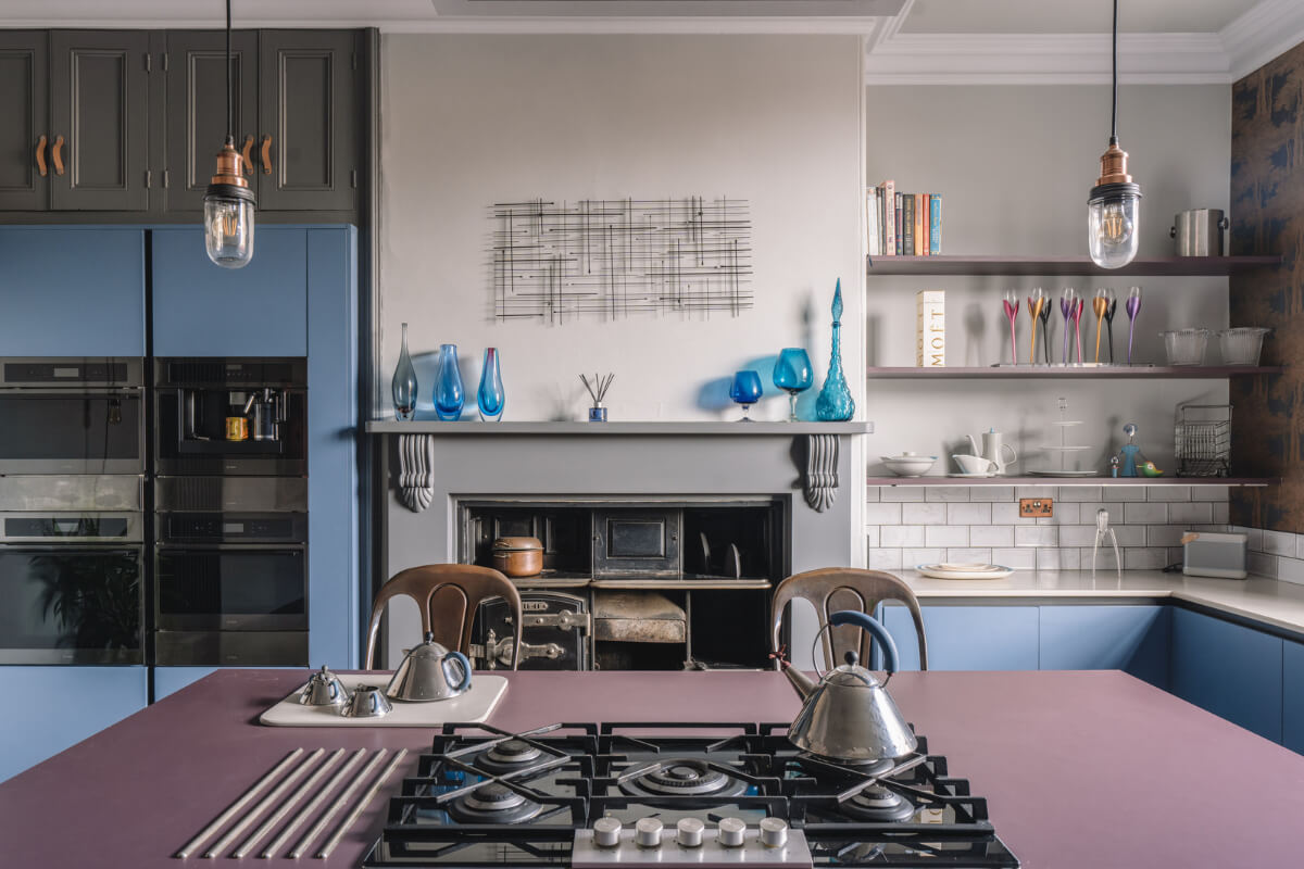 Colorful Rooms in a Regency Manor House in Yorkshire 9 modern colorful kitchen historic manor house