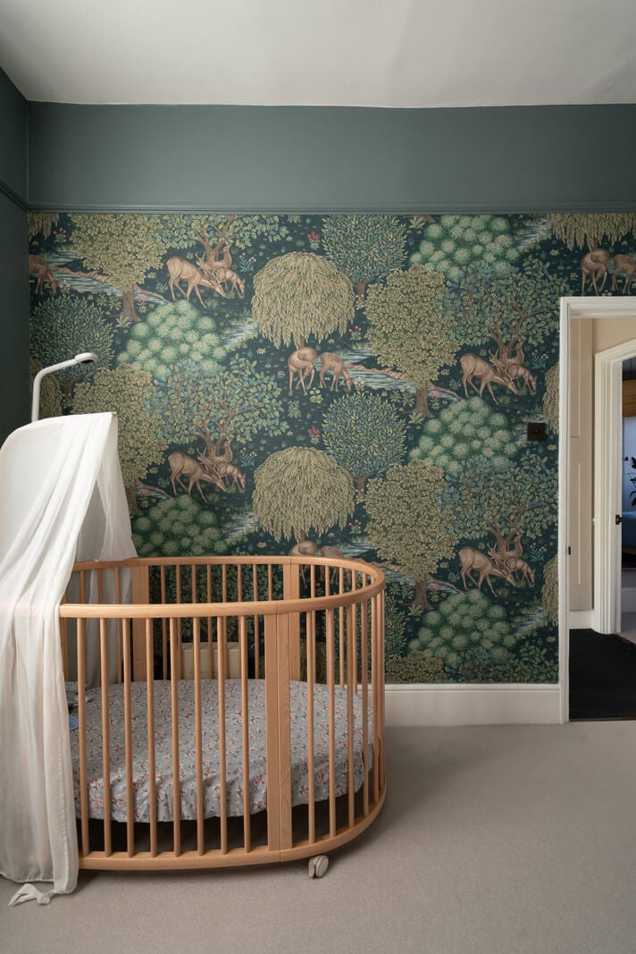 Contemporary Interiors and Preserved Details in an Early Victorian House 19 nursery wallpaper