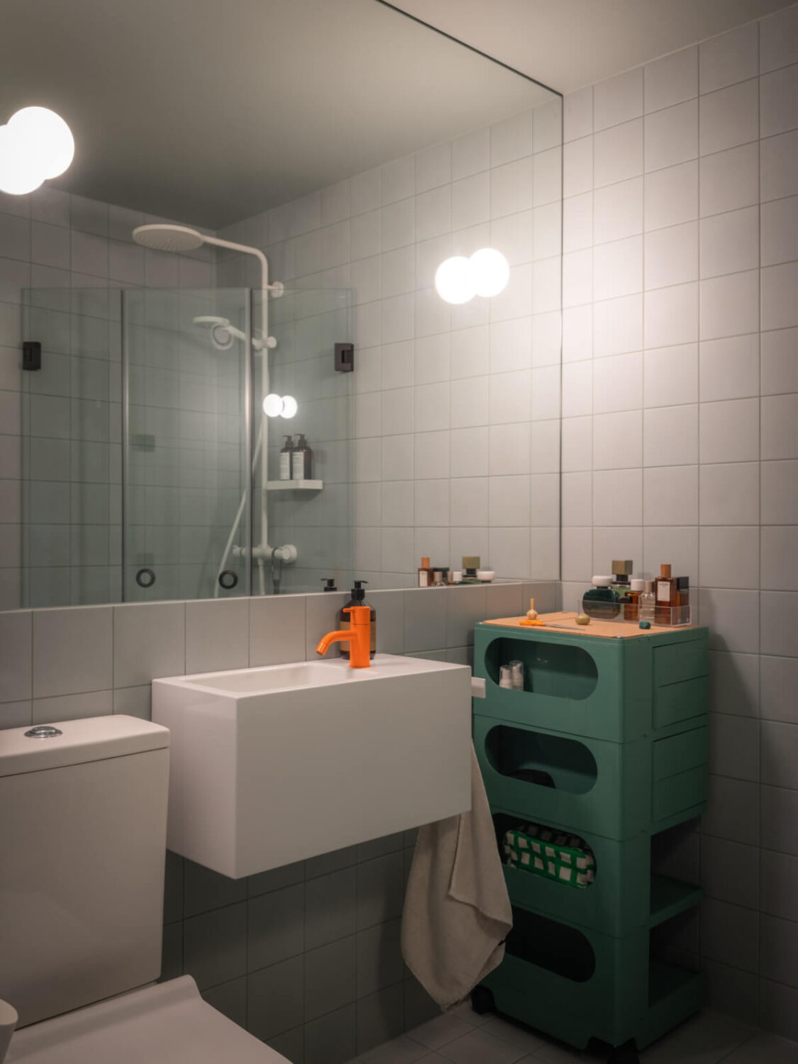 A Design Apartment in an Early 20th Century Building 26 orange tap sink A Design Apartment in an Early 20th Century Building