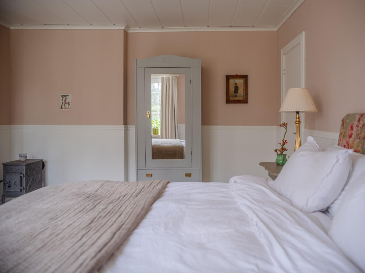 A Romantic Countryside Villa North of Stockholm 22 pink bedroom mirror wardrobe