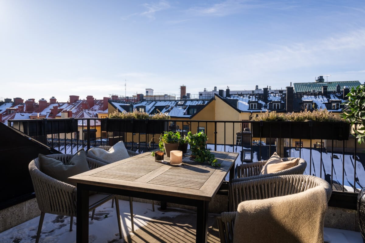 A Light Penthouse Apartment with Built-In Bookshelves 14 rooftop terrace