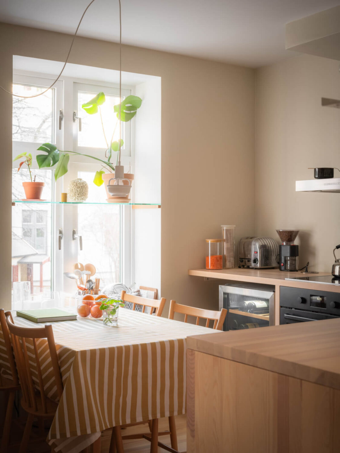A Design Apartment in an Early 20th Century Building 10 shelf in front of window
