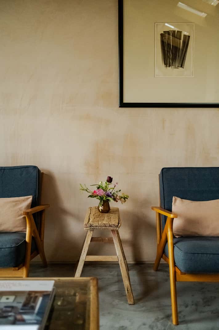 A Japanese-Inspired Timber Home with Views of a Lush Valley 7 sitting room chairs